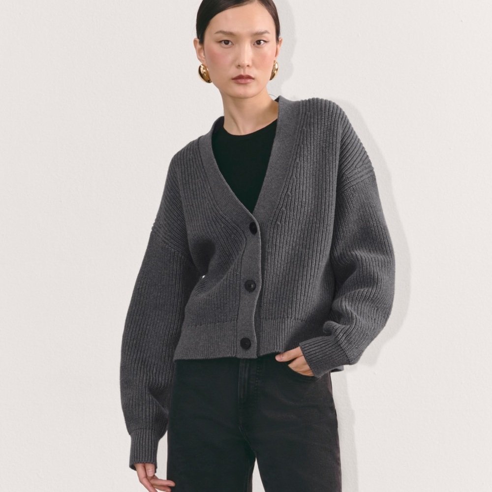 Everlane boxy cardigan everyday cotton